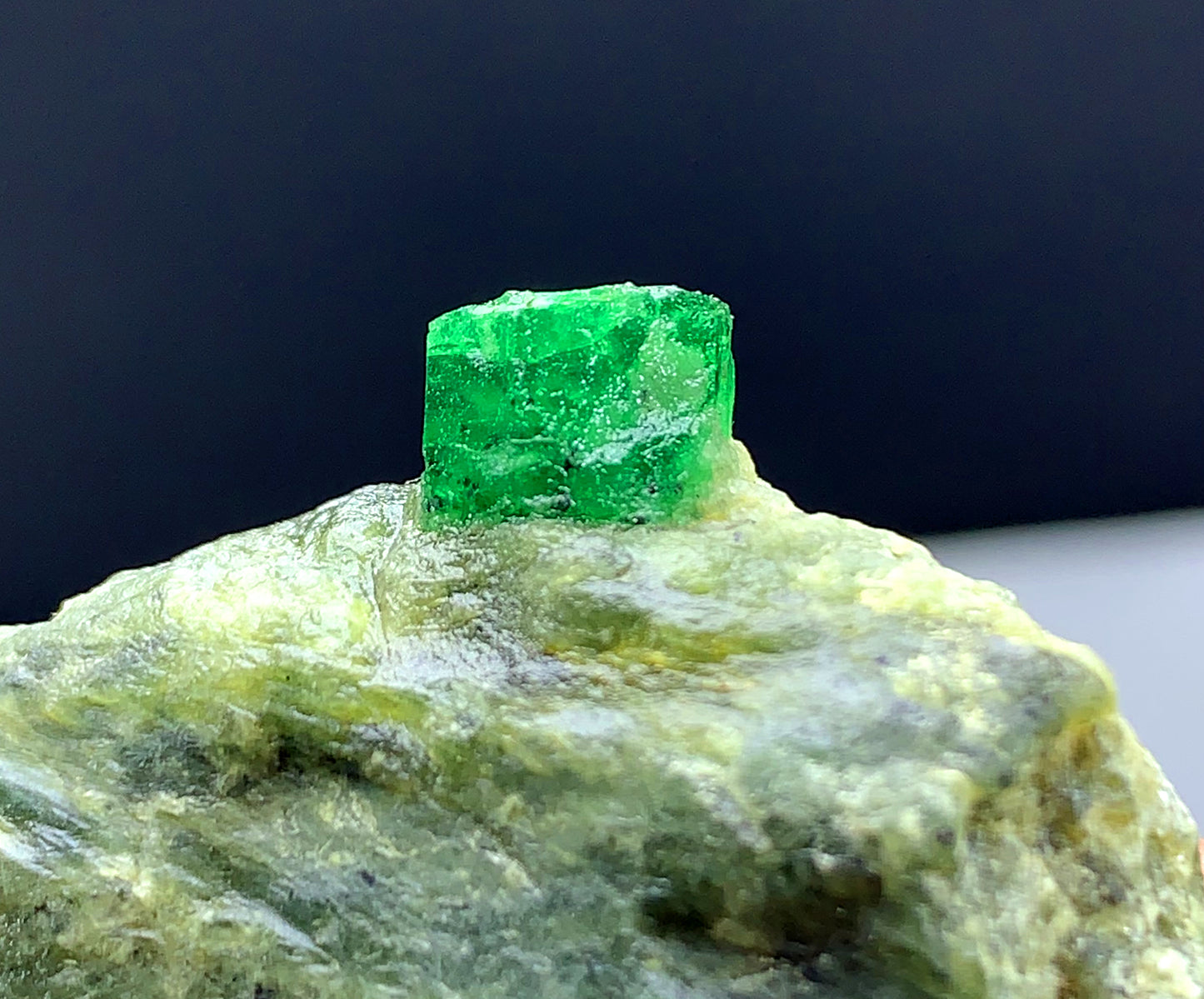 Lush Green Color Emerald on Matrix from Swat valley Pakistan - 25 gram