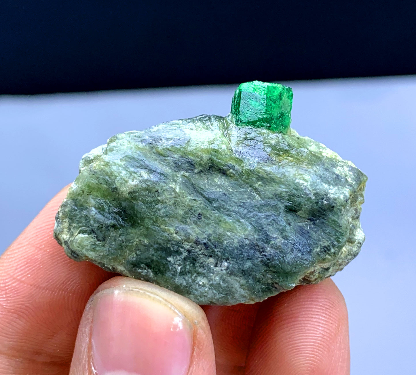 Lush Green Color Emerald on Matrix from Swat valley Pakistan - 25 gram