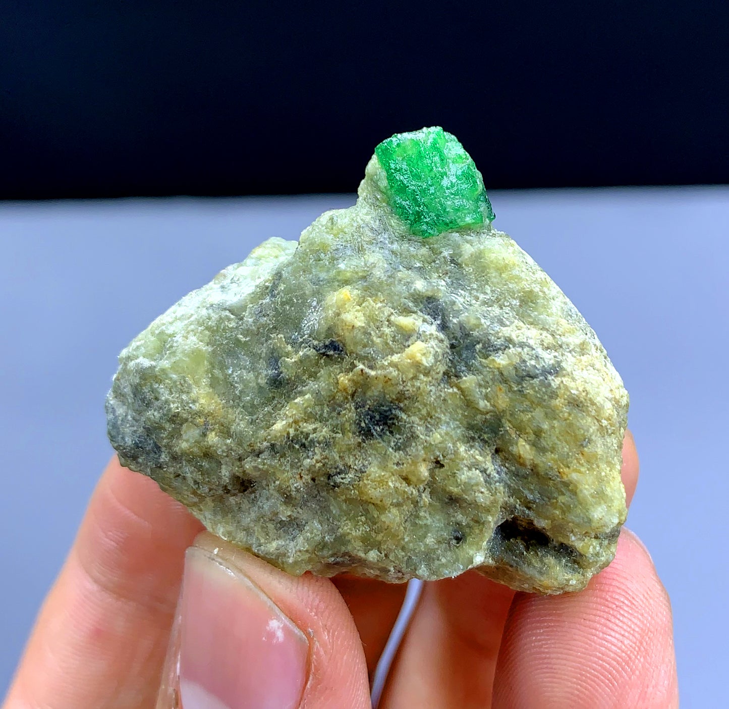 Lush Green Color Emerald on Matrix from Swat valley Pakistan - 28 gram