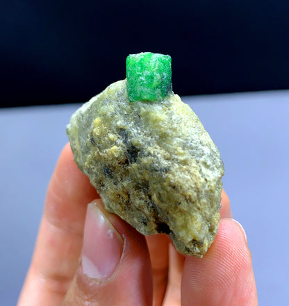 Lush Green Color Emerald on Matrix from Swat valley Pakistan - 28 gram