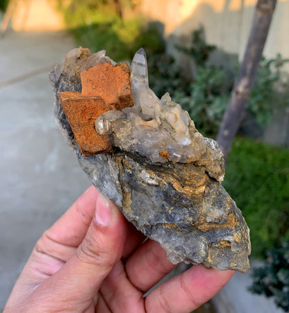 Siderite with Quartz on Matrix from Pakistan - 342 grams