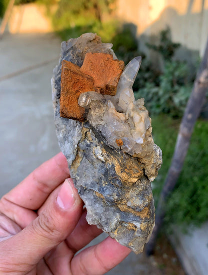 Siderite with Quartz on Matrix from Pakistan - 342 grams