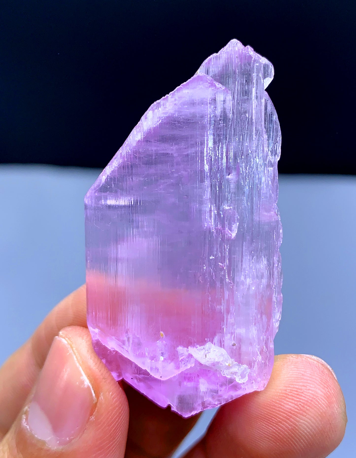 Natural Fluorescent Pink Color Kunzite Crystal from Afghanistan - 23 grams