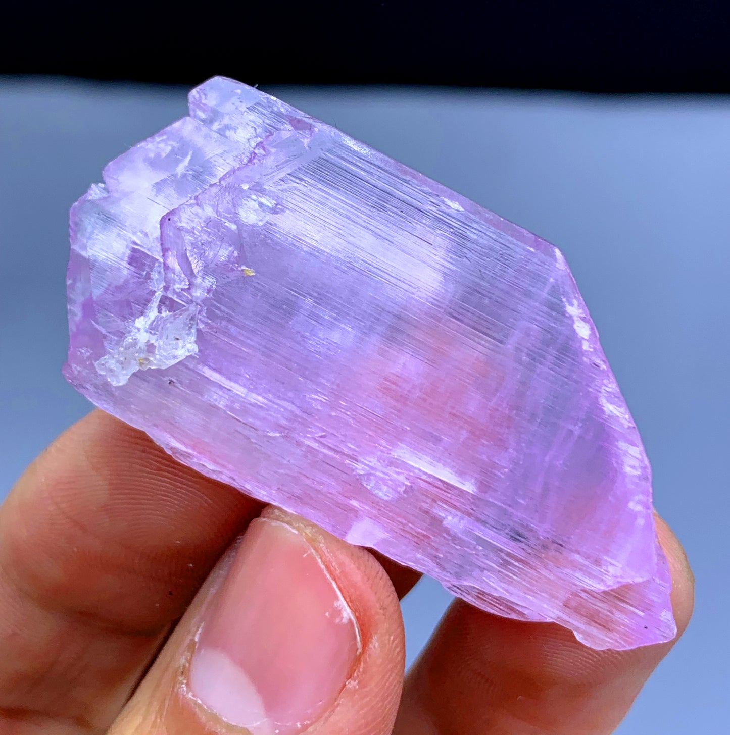 Natural Fluorescent Pink Color Kunzite Crystal from Afghanistan - 23 grams