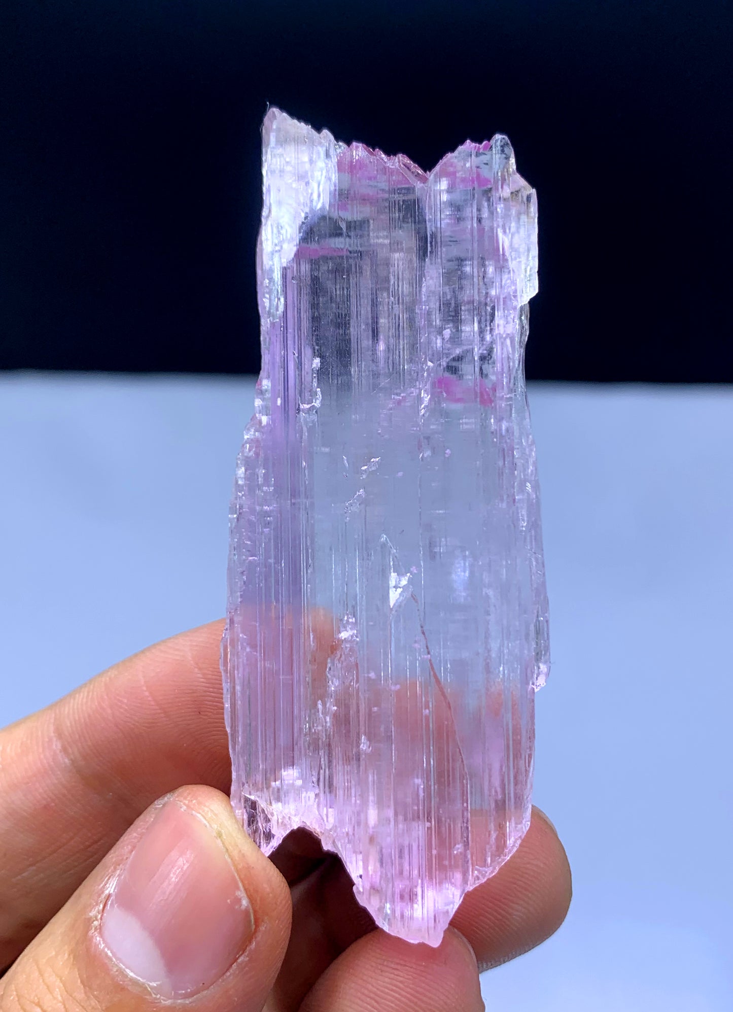 Natural Fluorescent Pink Color Kunzite Crystal from Afghanistan - 31 grams