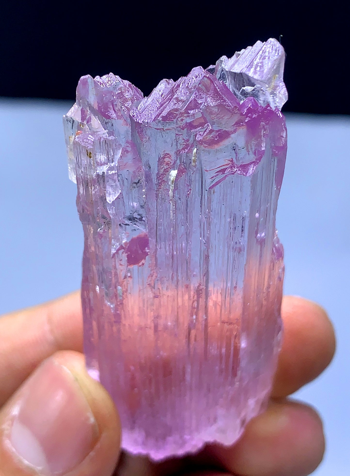 Natural Fluorescent Pink Color Kunzite Crystal from Afghanistan - 31 grams