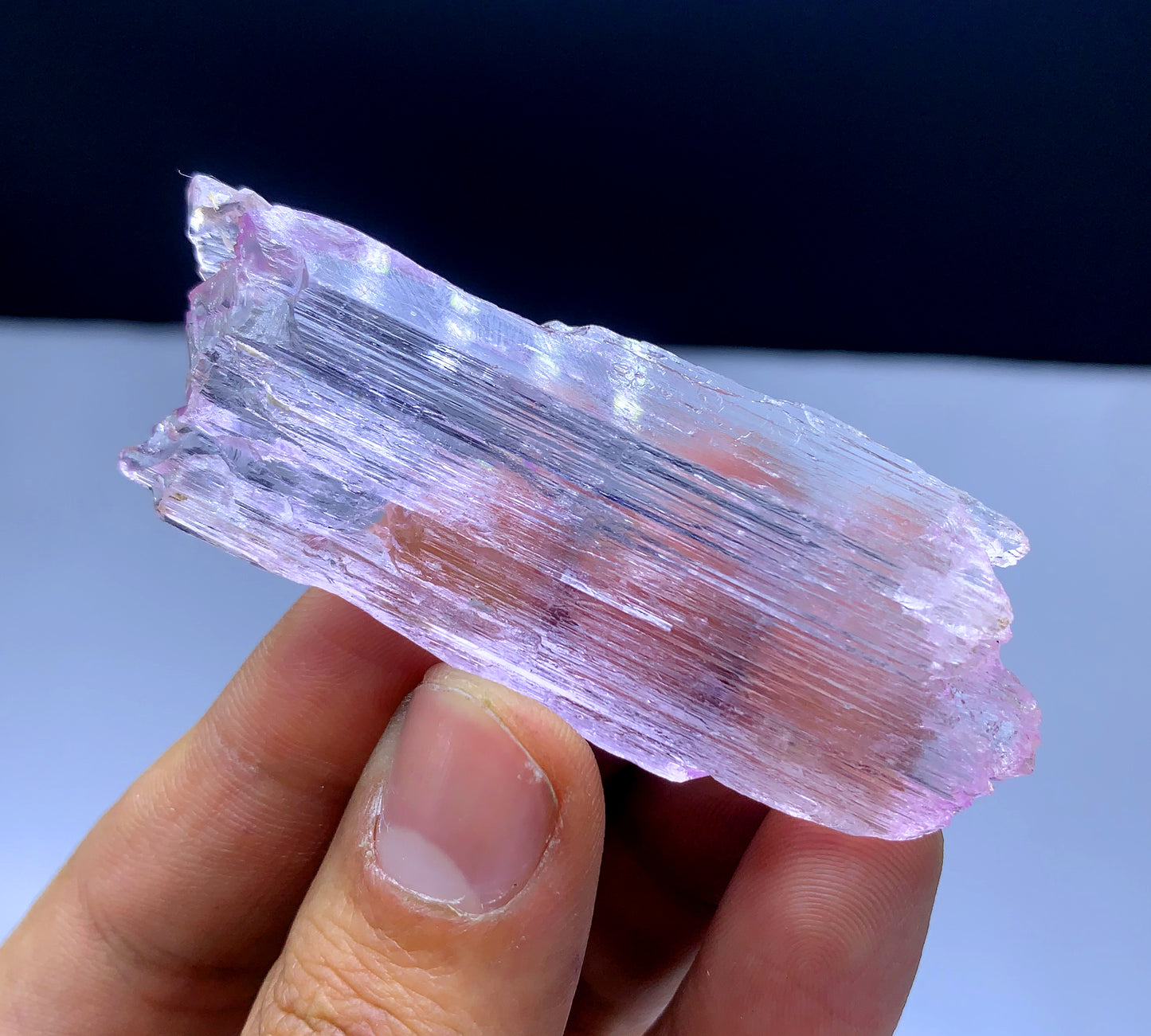 Natural Fluorescent Pink Color Kunzite Crystal from Afghanistan - 31 grams