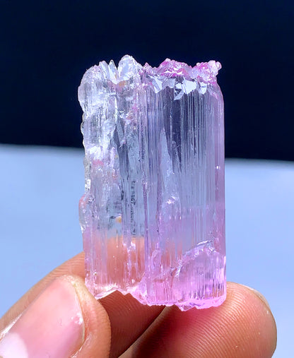 Natural Fluorescent Pink Color Kunzite Crystal from Afghanistan - 12 grams