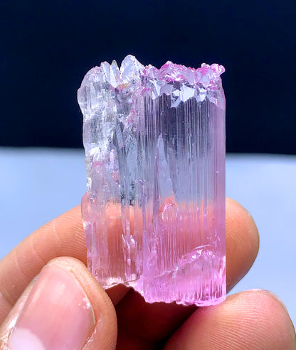 Natural Fluorescent Pink Color Kunzite Crystal from Afghanistan - 12 grams