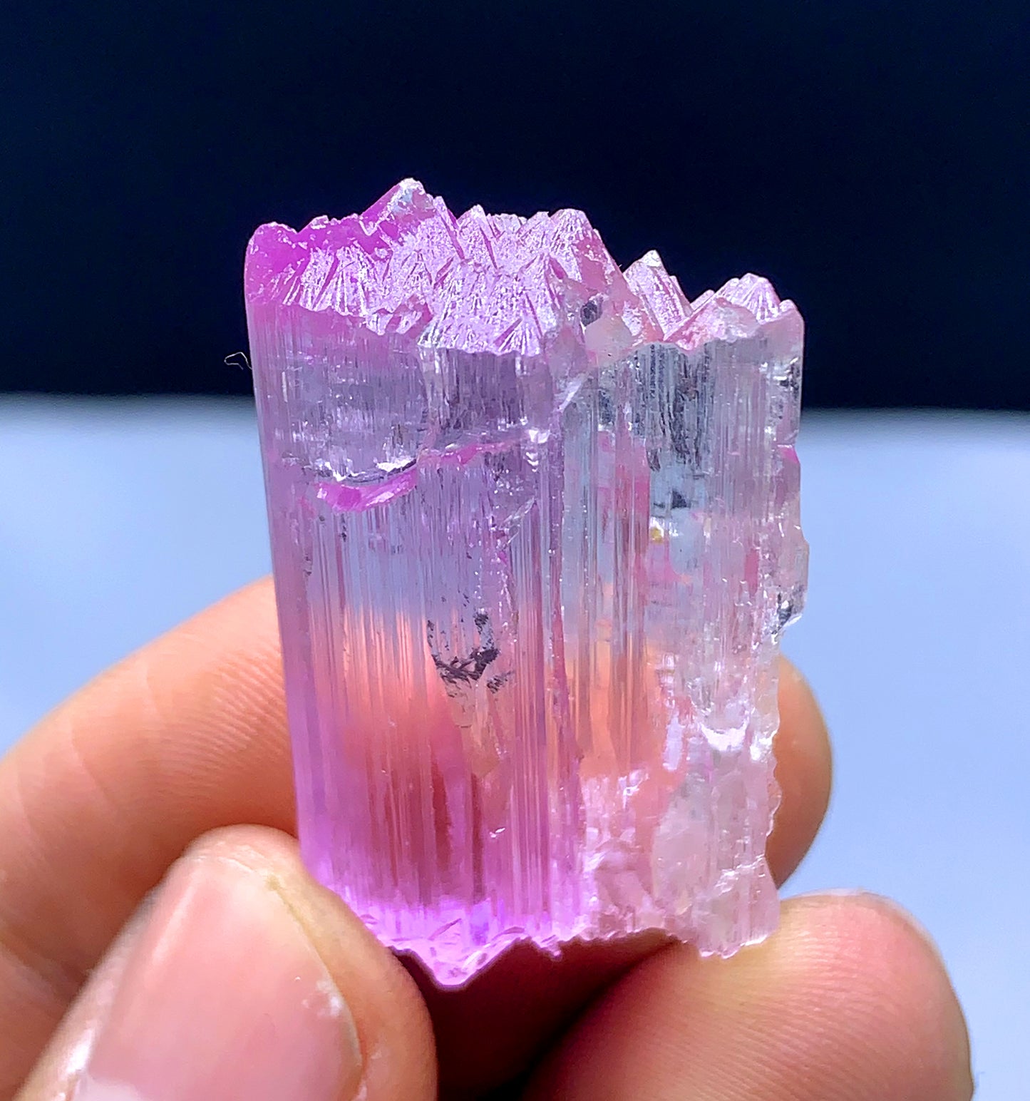 Natural Fluorescent Pink Color Kunzite Crystal from Afghanistan - 12 grams