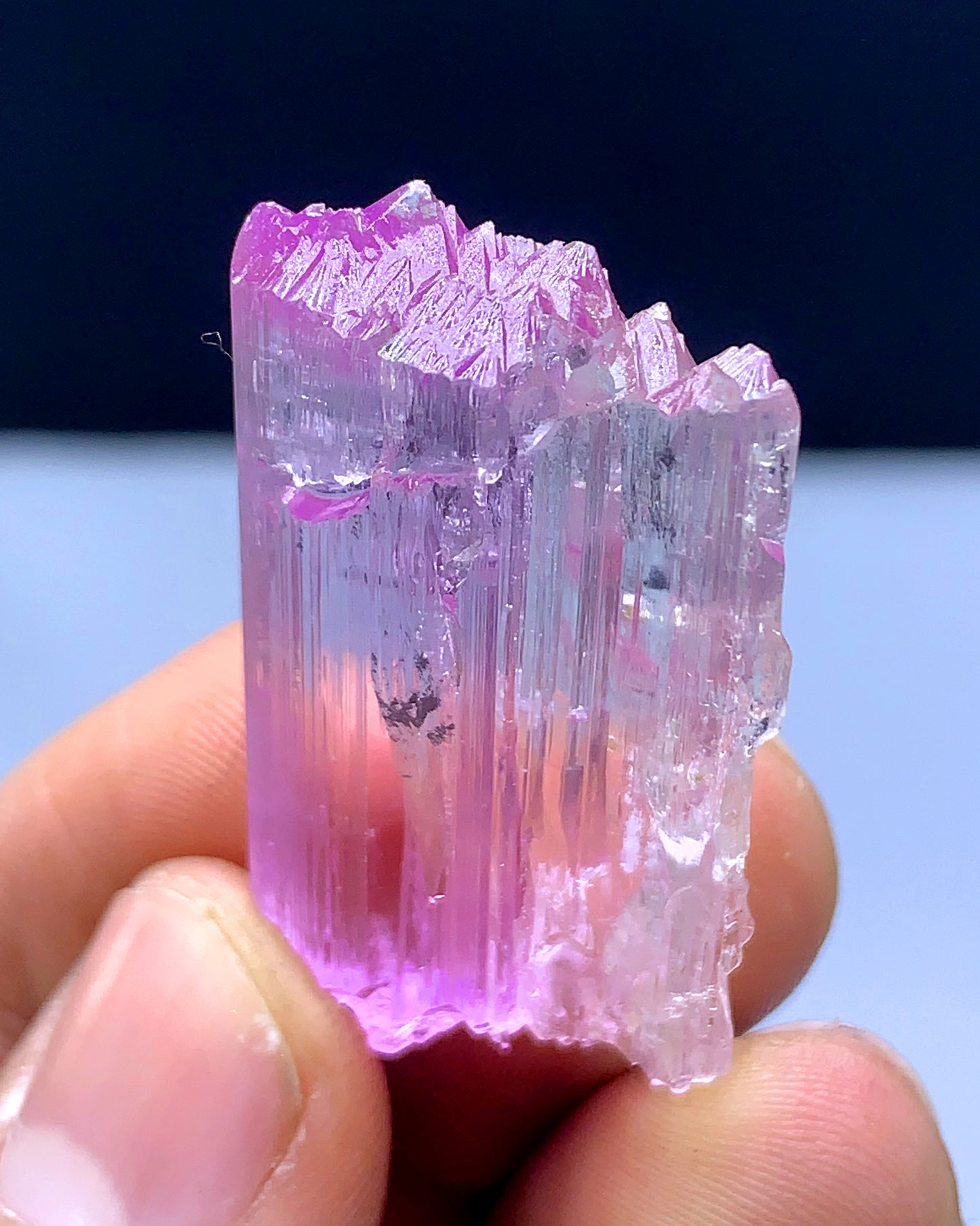 Natural Fluorescent Pink Color Kunzite Crystal from Afghanistan - 12 grams