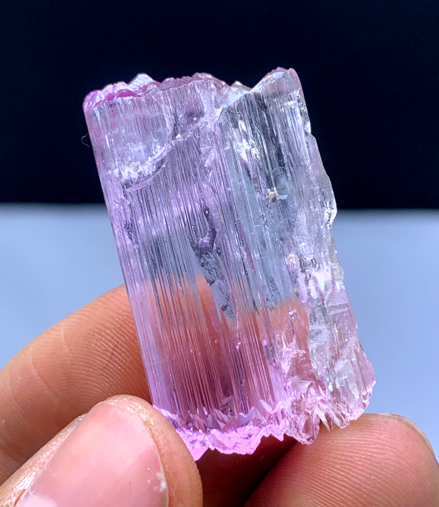 Natural Fluorescent Pink Color Kunzite Crystal from Afghanistan - 12 grams