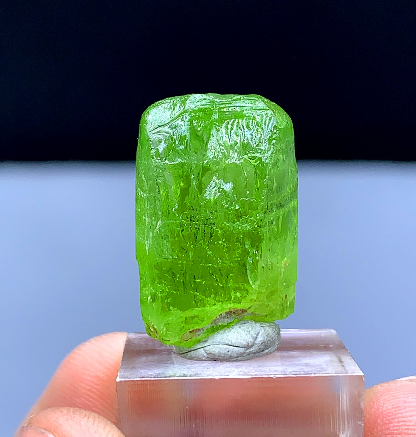 Lush Green Peridot Crystal from Supat valley Pakistan - 42.40 carats