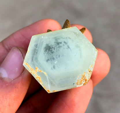 Natural Hexagonal Shape Sky Blue Aquamarine Crystal from Pakistan - 42 grams