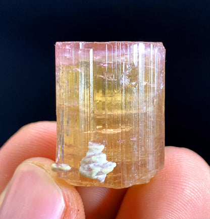 Pink Cap Orange Tourmaline Crystal from Afghanistan