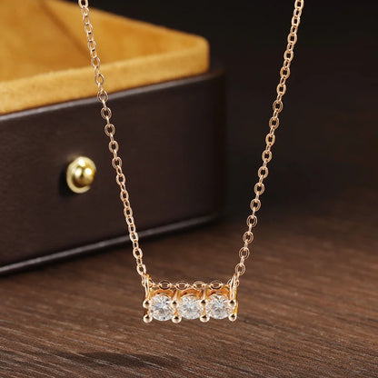 Moissanite Pendent Necklaces for Woman GRA Certified Wedding Fine Jewelry