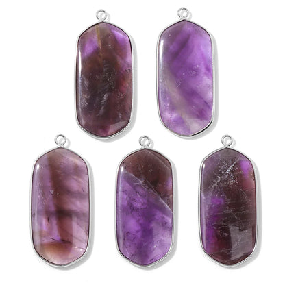 Fashion Amethyst Stone Gem Pendant Natural Purple