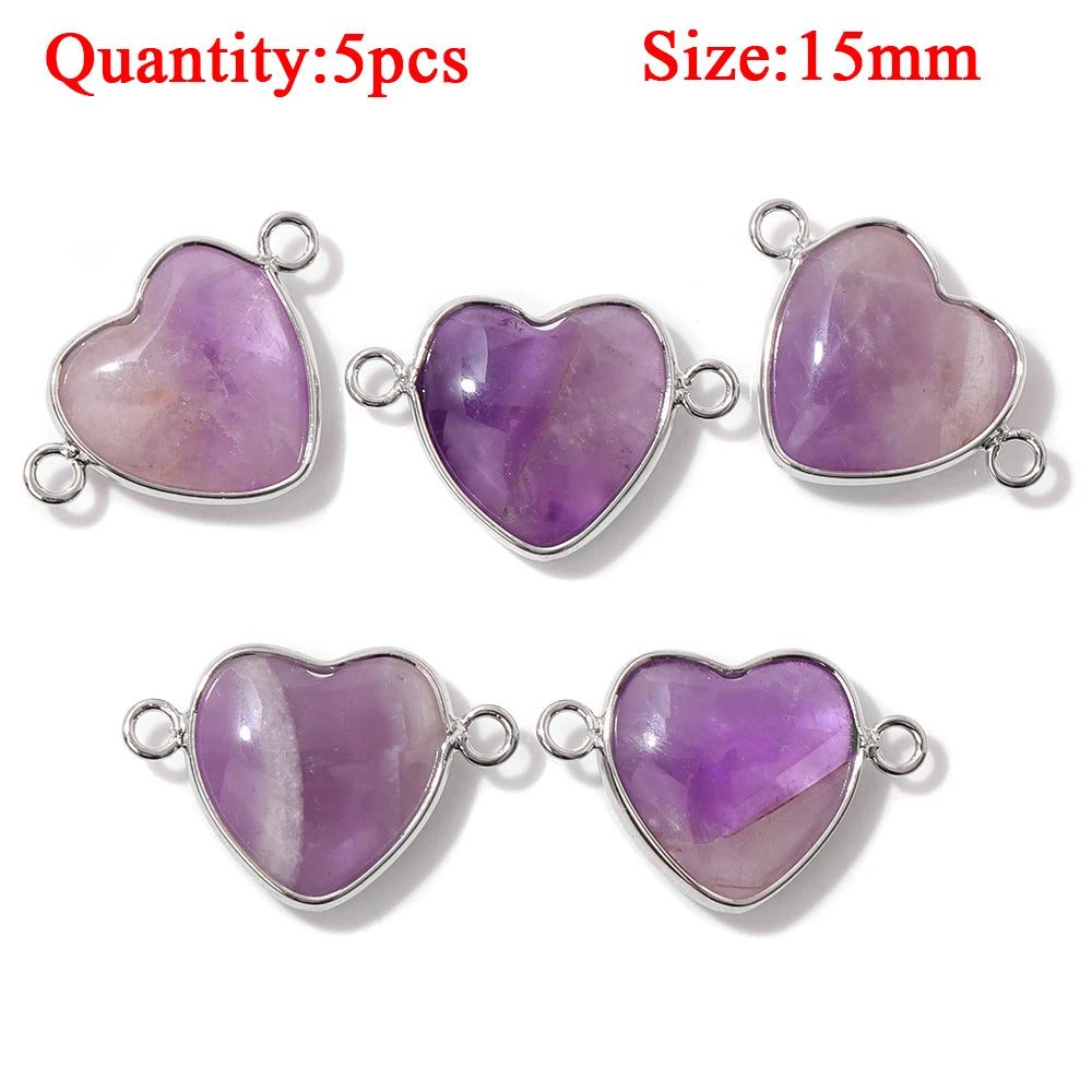 Fashion Amethyst Stone Gem Pendant Natural Purple