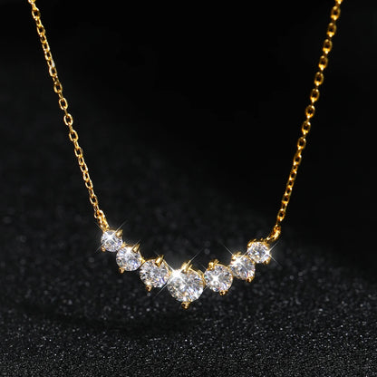 Moissanite Pendant Necklaces for Women Trendy Party Jewelry GRA Certified