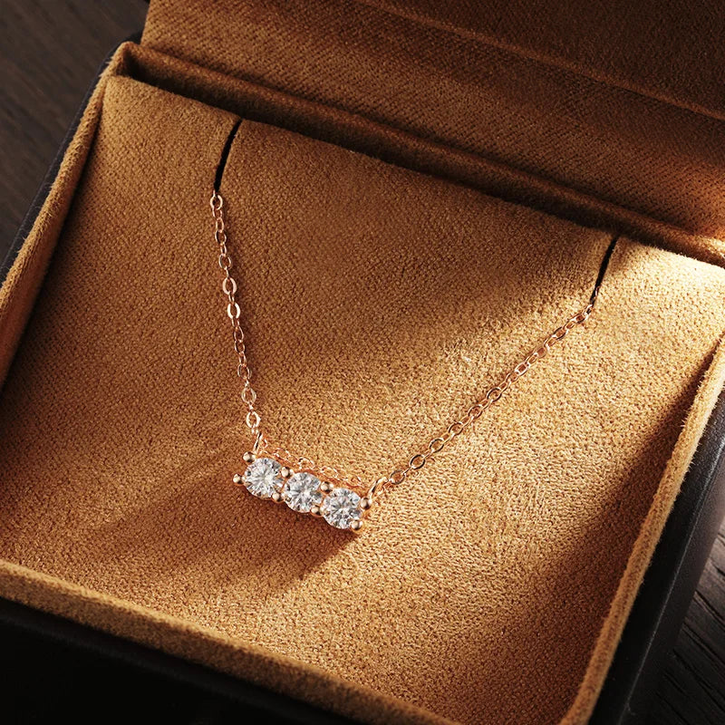 Moissanite Pendent Necklaces for Woman GRA Certified Wedding Fine Jewelry