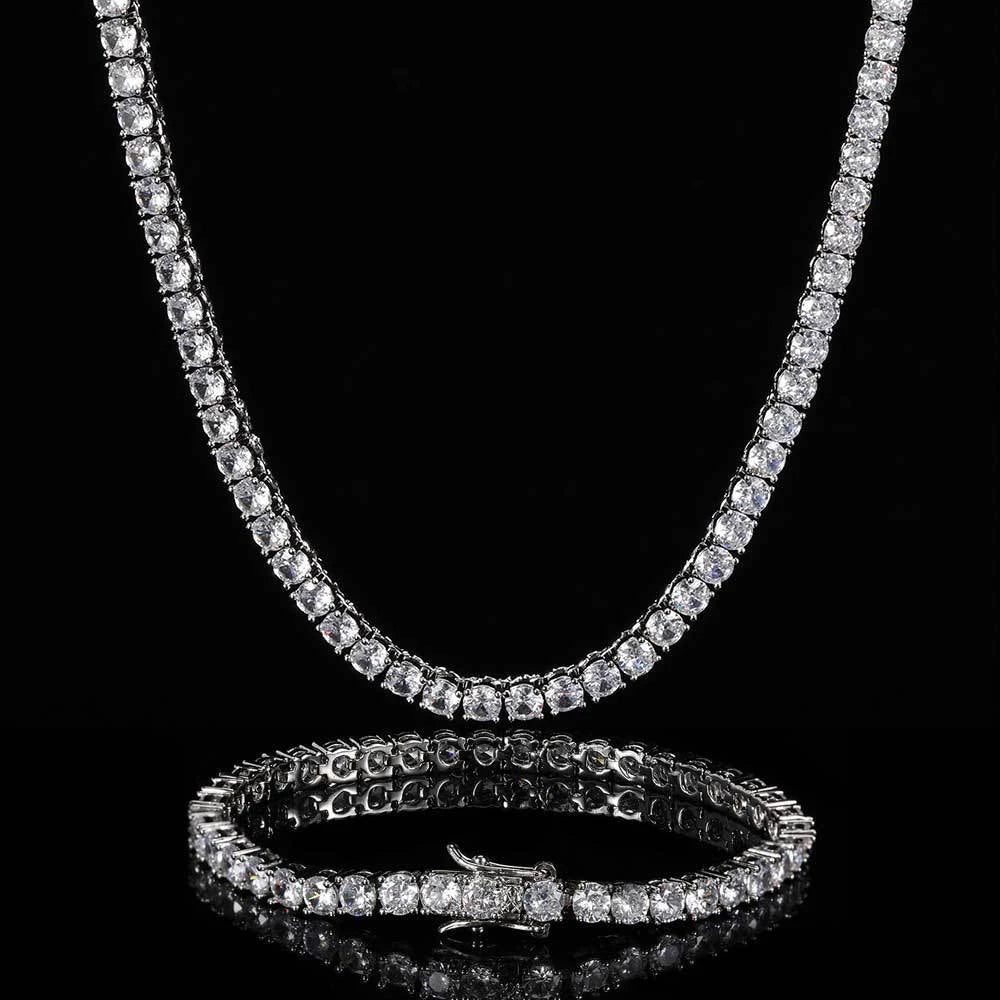 Double Lock Moissanite Necklace Diamond with GRA Certificates Neck Chain