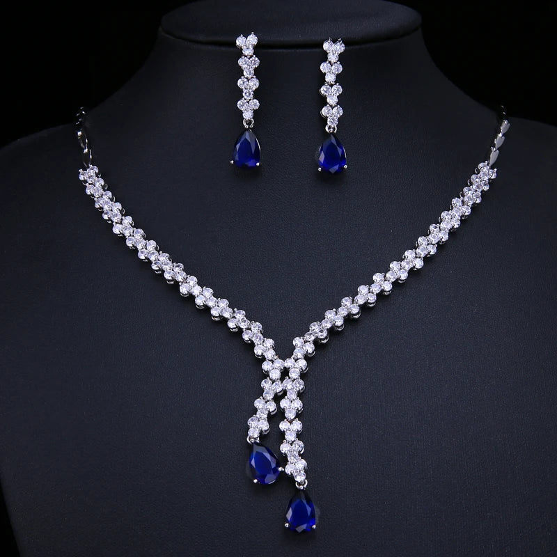 Bridal Zirconia Full Jewelry CZ Crystal Wedding Jewelry Sets