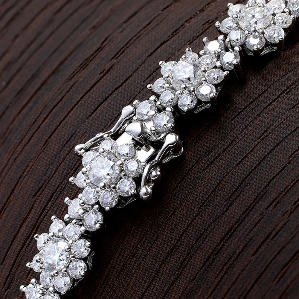 Necklaces for Women Bride 925 Sterling Sliver Lab Diamond Luxury Wedding Set Necklace