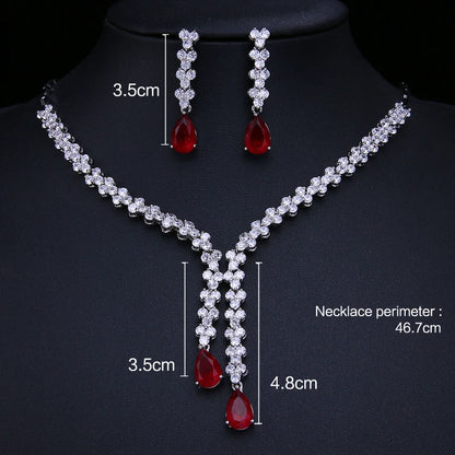 Bridal Zirconia Full Jewelry CZ Crystal Wedding Jewelry Sets