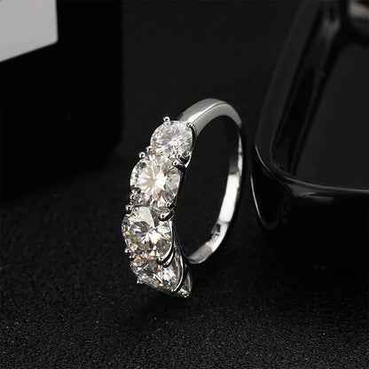 D Color Moissanite Rings for Women Sparkling Diamonds with Certificates