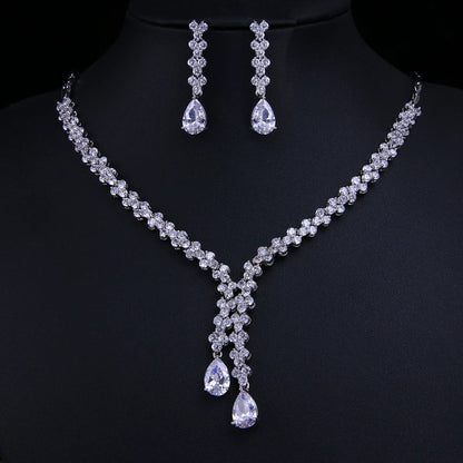 Bridal Zirconia Full Jewelry CZ Crystal Wedding Jewelry Sets