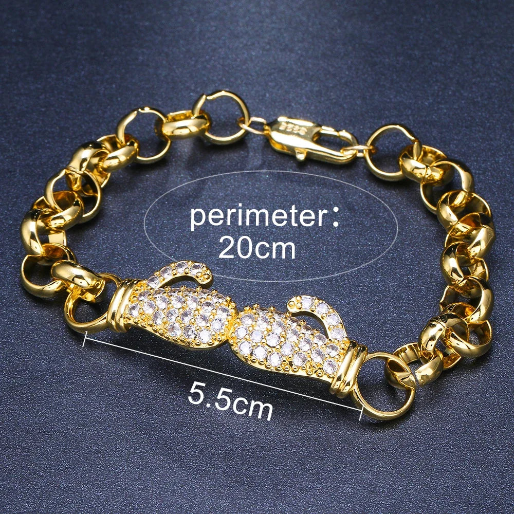 New Arrival Luxury Stackable Statement Bangle Cubic Zircon Crystal