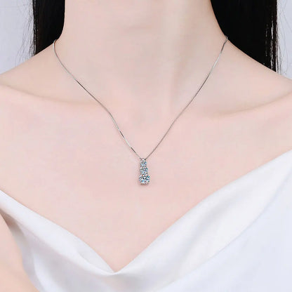 Moissanite Diamond Necklace for Woman Wedding Jewelry with GRA 925