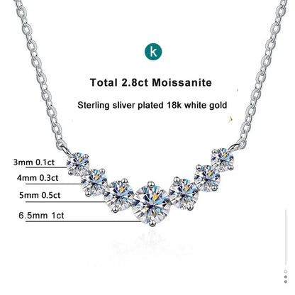 Moissanite Pendant Necklaces for Women Trendy Party Jewelry GRA Certified