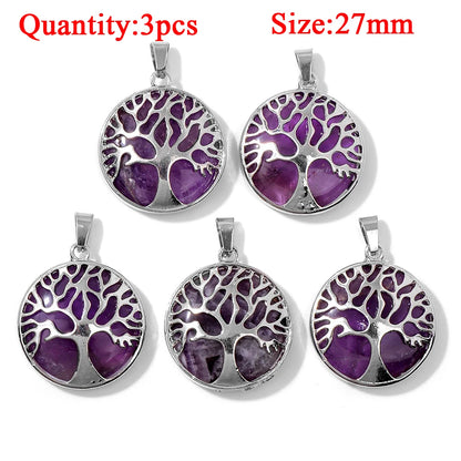 Fashion Amethyst Stone Gem Pendant Natural Purple Quartz