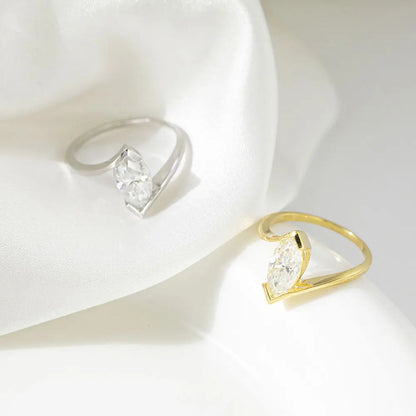 Pear Cut Moissanite Solitaire Rings for Women