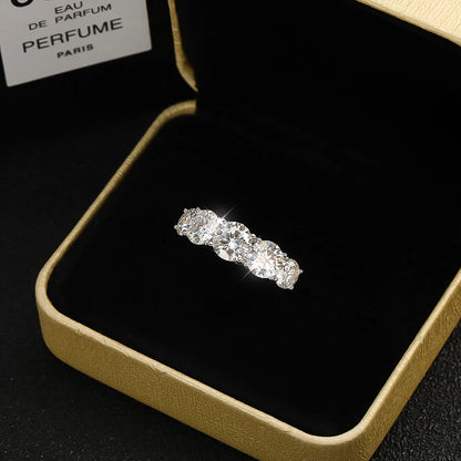 D Color Moissanite Rings for Women Sparkling Diamonds with Certificates