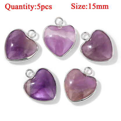 Fashion Amethyst Stone Gem Pendant Natural Purple