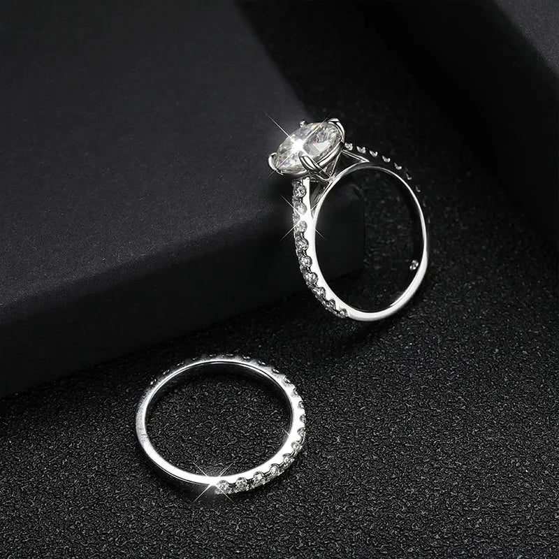 Moissanite Rings for women Sparkling Diamond Bridal Sets