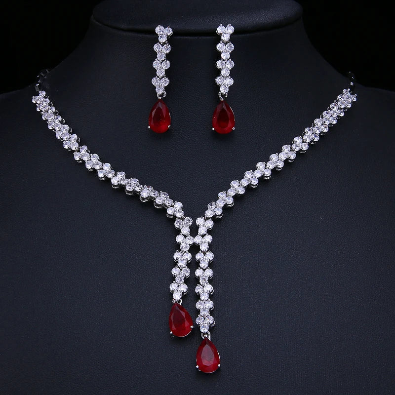 Bridal Zirconia Full Jewelry CZ Crystal Wedding Jewelry Sets