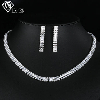 Shiny Cubic Zirconia Brides Wedding Jewelry Sets for Women