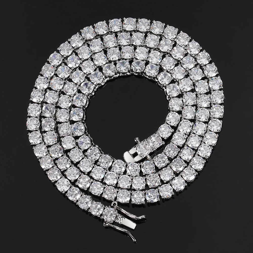 Double Lock Moissanite Necklace Diamond with GRA Certificates Neck Chain