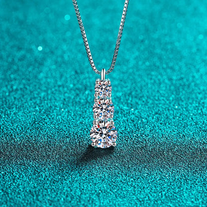 Moissanite Diamond Necklace for Woman Wedding Jewelry with GRA 925