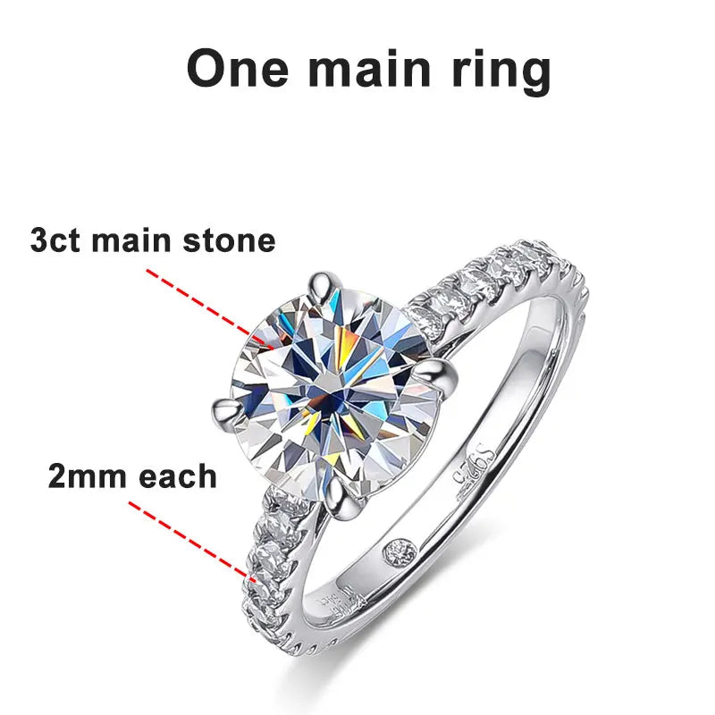 Moissanite Rings for women Sparkling Diamond Bridal Sets