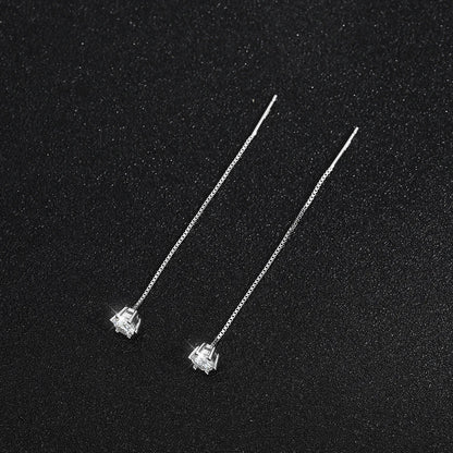 Moissanite Diamond Earring with GRA s925 Sterling Silver Ear Wire plated 18k