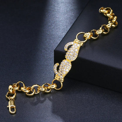 New Arrival Luxury Stackable Statement Bangle Cubic Zircon Crystal