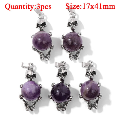 Fashion Amethyst Stone Gem Pendant Natural Purple