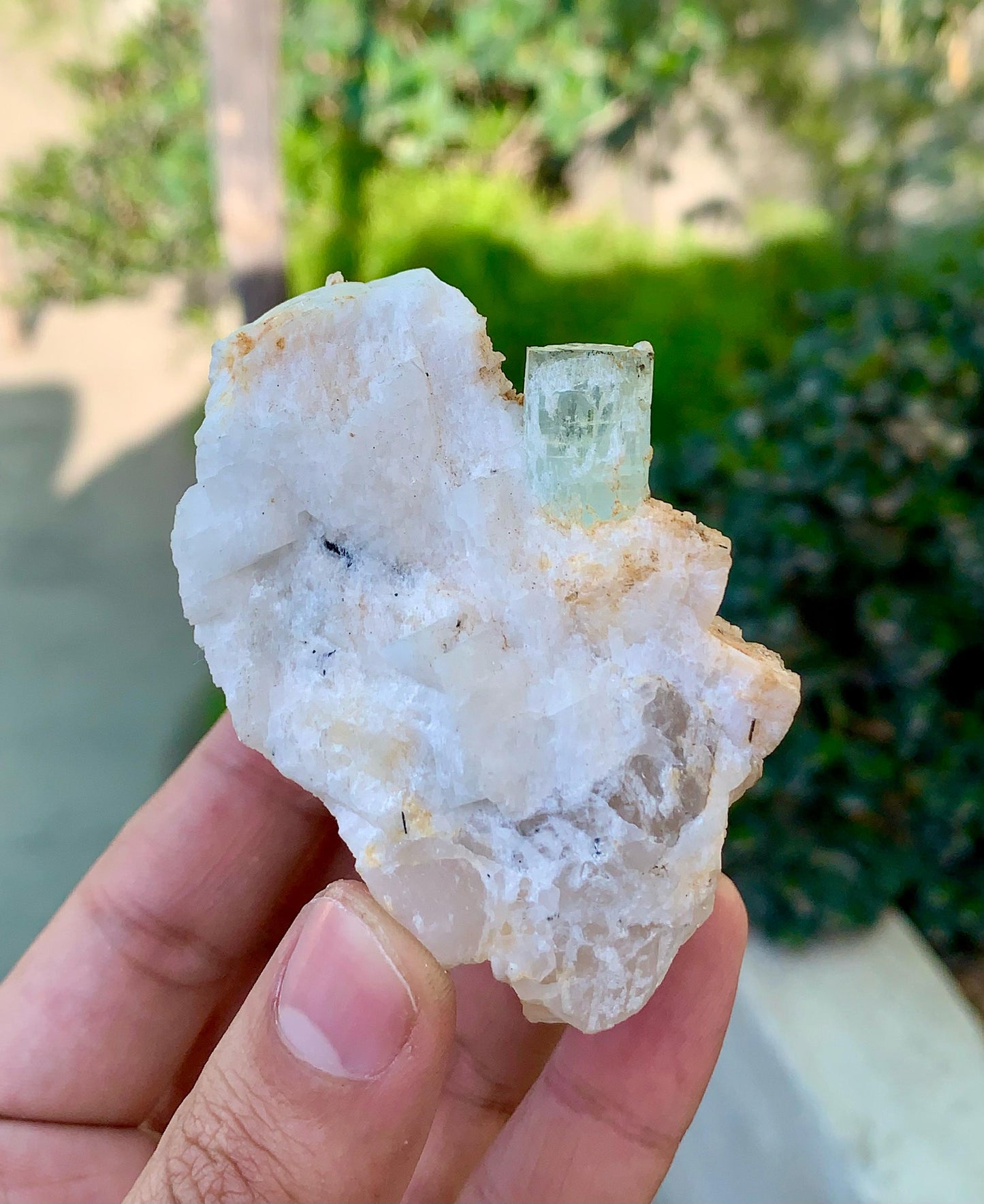 Natural Blue Aquamarine on Feldspar from Pakistan - 150 gram