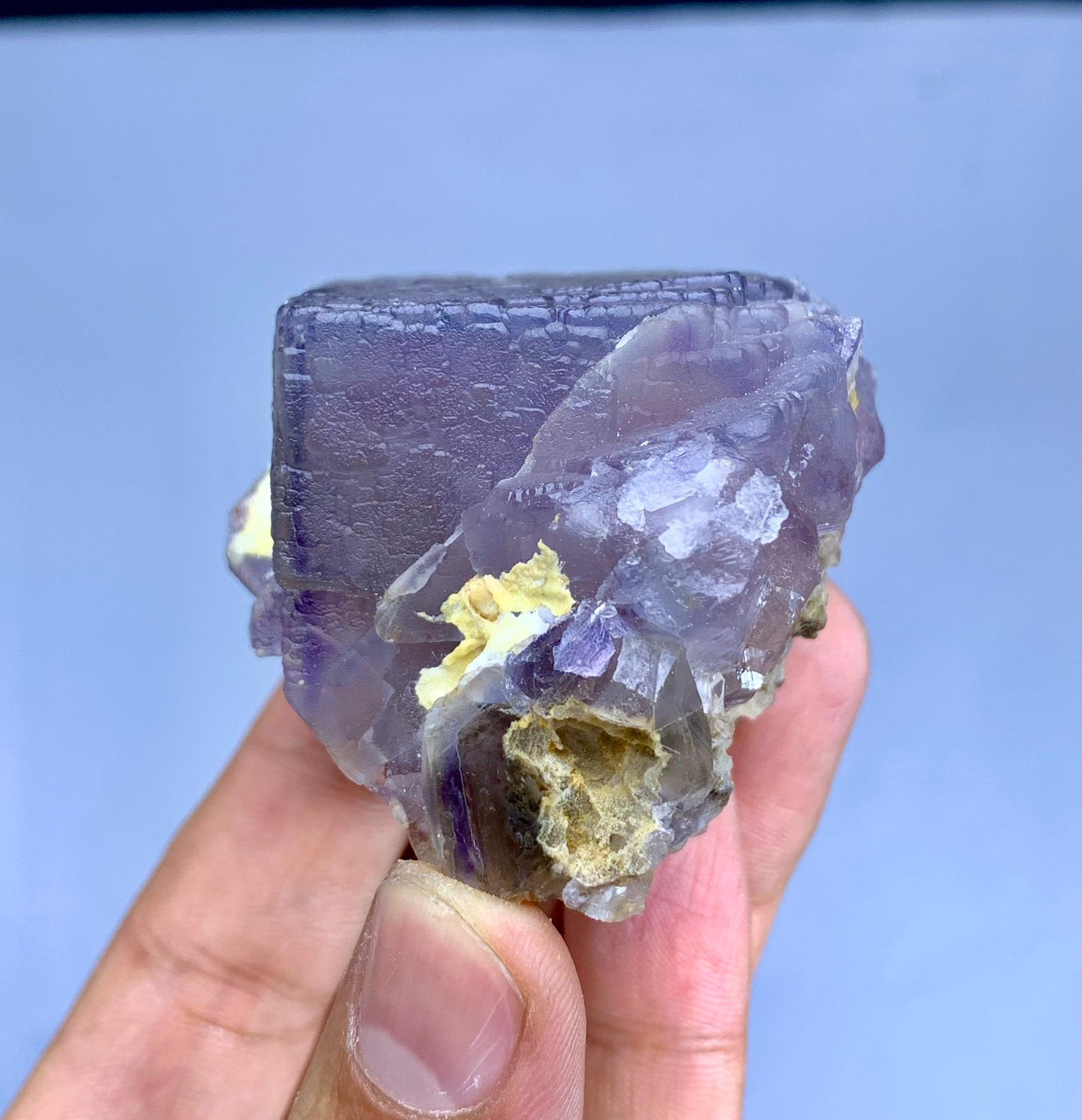 Natural Purple Phantom Fluorite Crystal from Baluchistan Pakistan - 169 grams