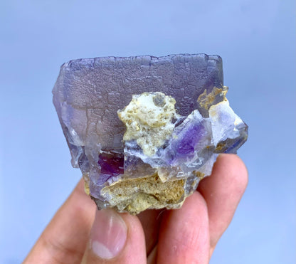 Natural Purple Phantom Fluorite Crystal from Baluchistan Pakistan - 169 grams