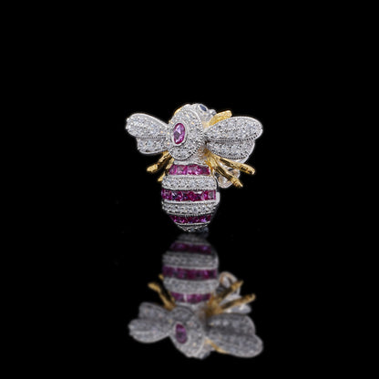 Italian Craftsmanship Retro Court Style Small Bee Brooch